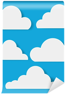 Clouds Vector Illustrations In Paper Style Wall Mural - Arch (400x400)
