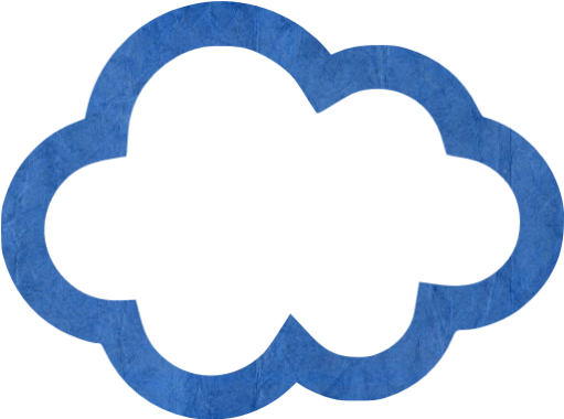 Blue Paper Cloud Icon - ボイル シャルル の 法則 (512x512)