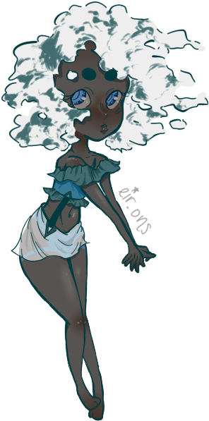 Cloud Girl By Eir-star - Cartoon (313x626)