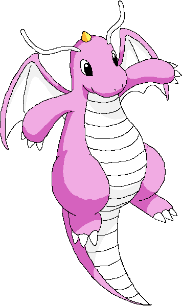 Shiny Dratini Pokemon - Color Is Shiny Dragonite (356x599)