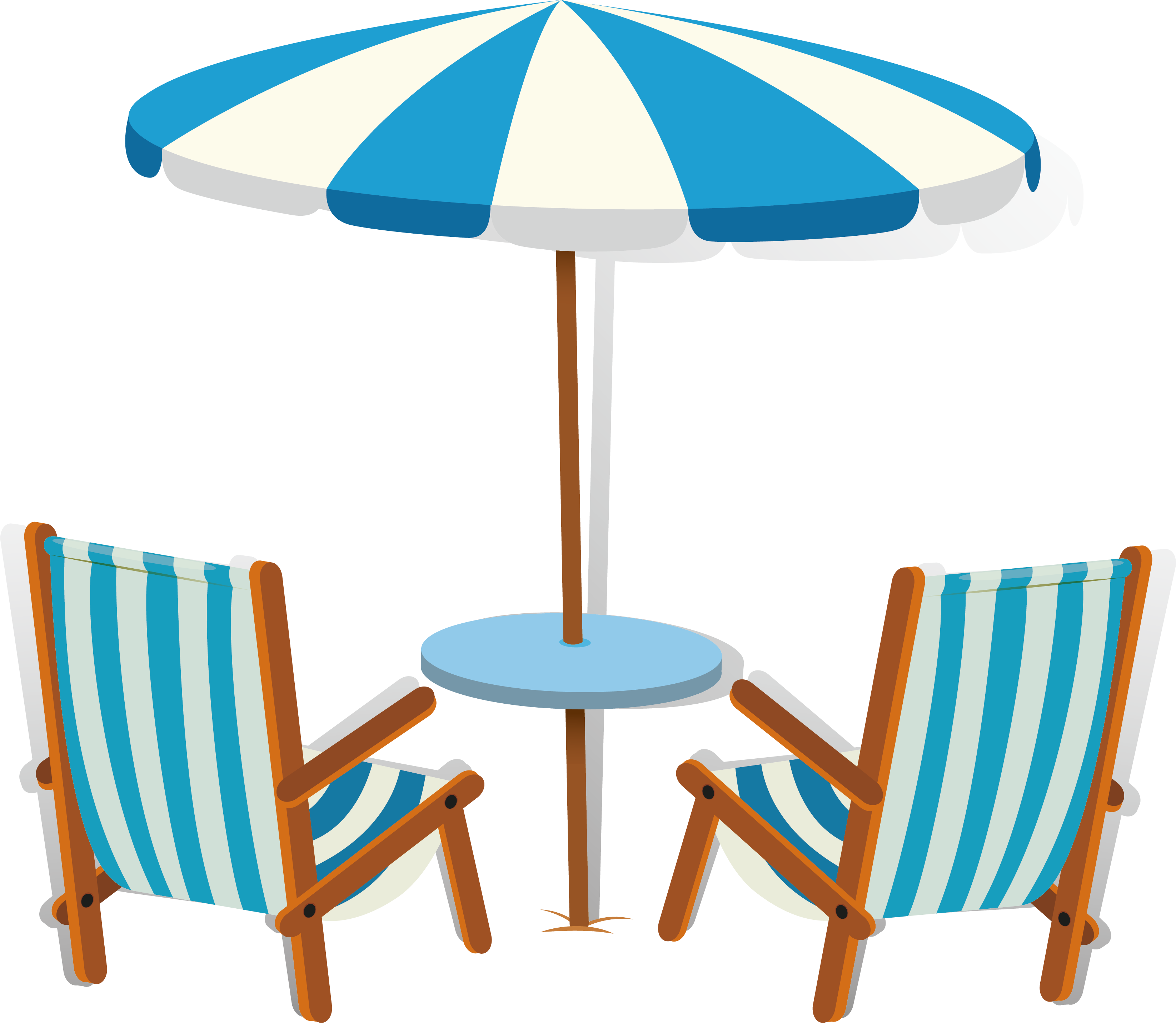 Euclidean Vector Chair Beach Illustration - Clip Art (3292x2864)