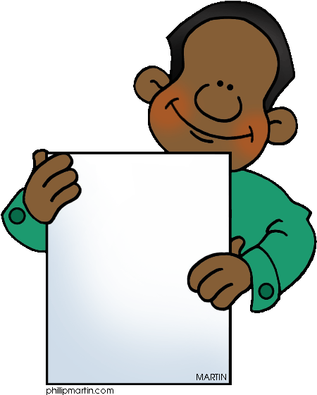 Computer Clipart Phillip Martin - Making A Poster Clipart (474x648)