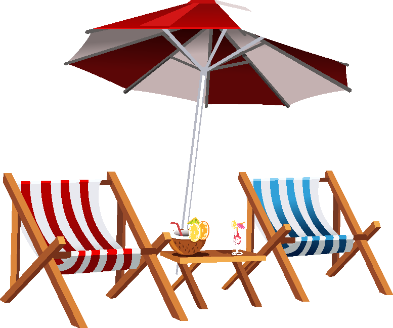 Letný Klipart « Category - Sombrilla Y Sillas De Playa (777x648)