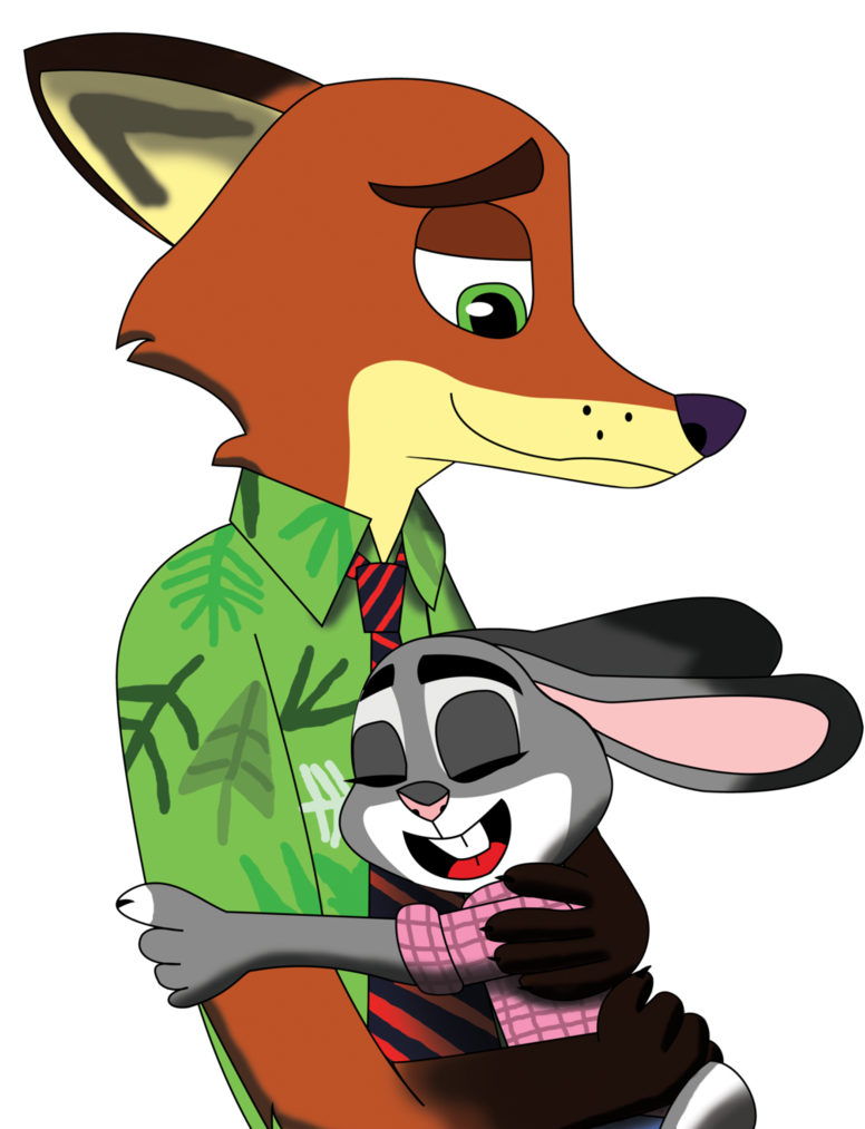 Nick And Judy Hugging By Ejlightning007arts - Hug (790x1012)