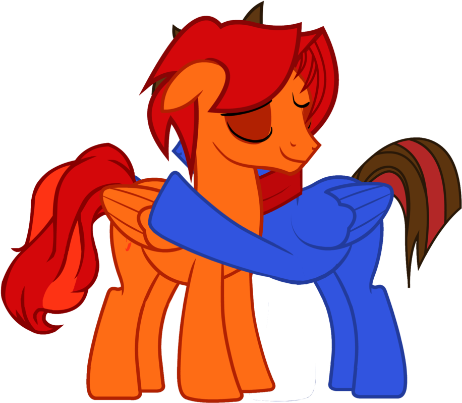 Jordan Hugging Goldenfox By Jordan Da Lego Brony - Golden Fox Work Boots & Shoes (950x840)