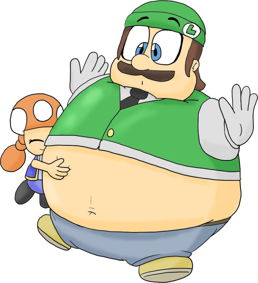 Hugging An Inflated Luigi By Juacoproductionsarts - Inflated Mario (855x935)