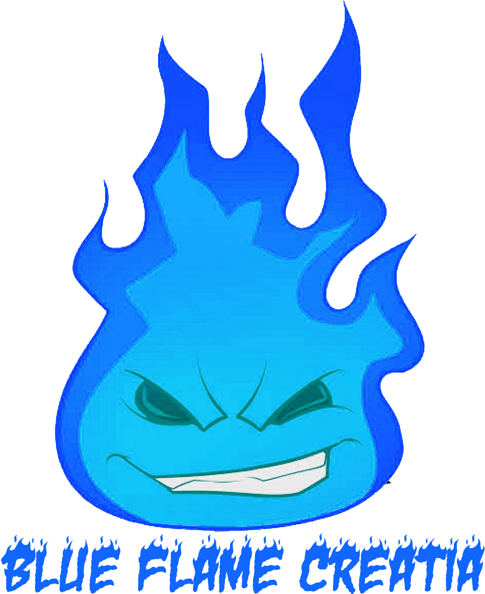 Blue Flame Creatia Blue Candle Cartoon - Sperma Skate (1098x1280)