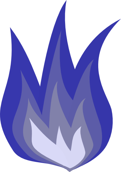 Blue Flame Clip Art At Clker - Holy Spirit Fire Symbols (420x597)