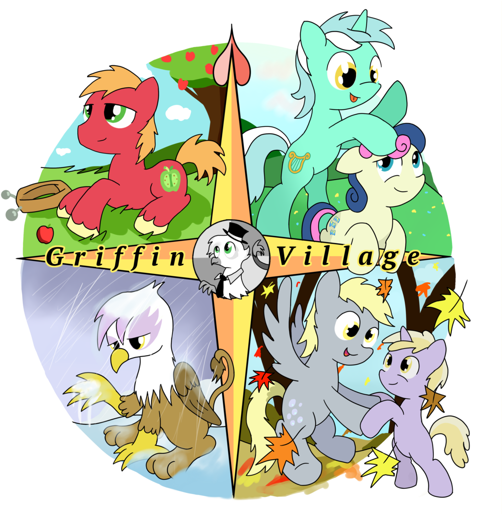 Griffin Village By 041744 Griffin Village By - My Little Pony: Friendship Is Magic (1024x1024)