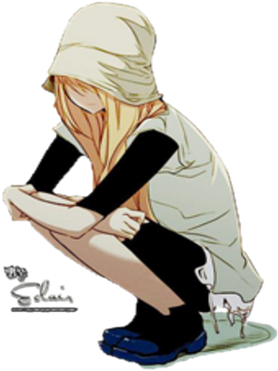 Anime Lonely Girl - Blonde Anime Girl Sad (420x420)