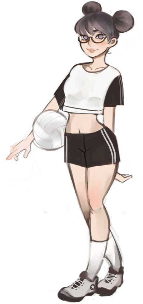 Pcatchu Volleyball Girl - Illustration (500x993)