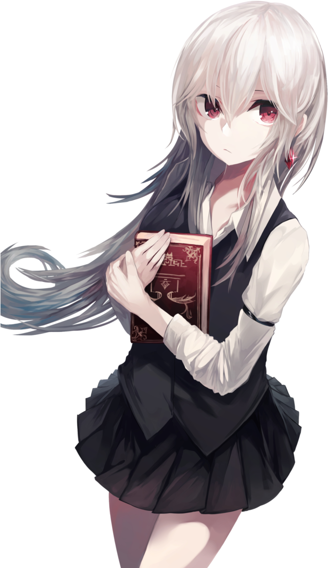 Anime silver haired girl