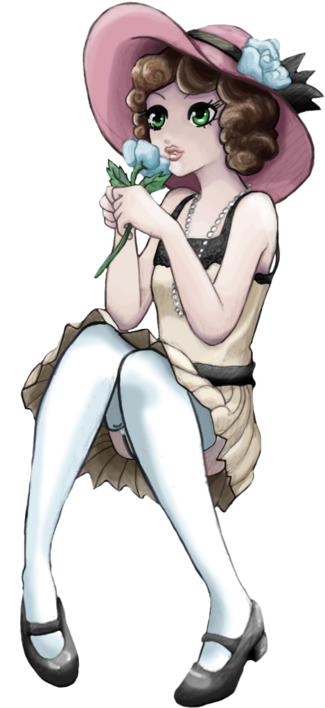 Blue Rose Girl Redesigned Colored By Nikkikomangaka - Cartoon (500x1145)