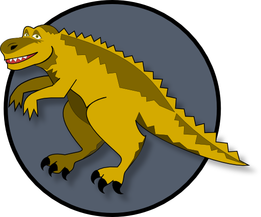A Cartoon Dinosaur Clipart - Cartoon Dinosaur In A Circle (512x426)