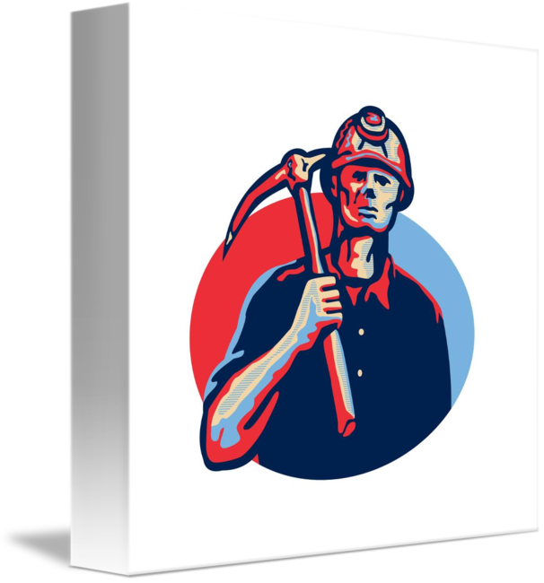 Coal Miner Pick Axe Retro Messenger Bag (606x650)