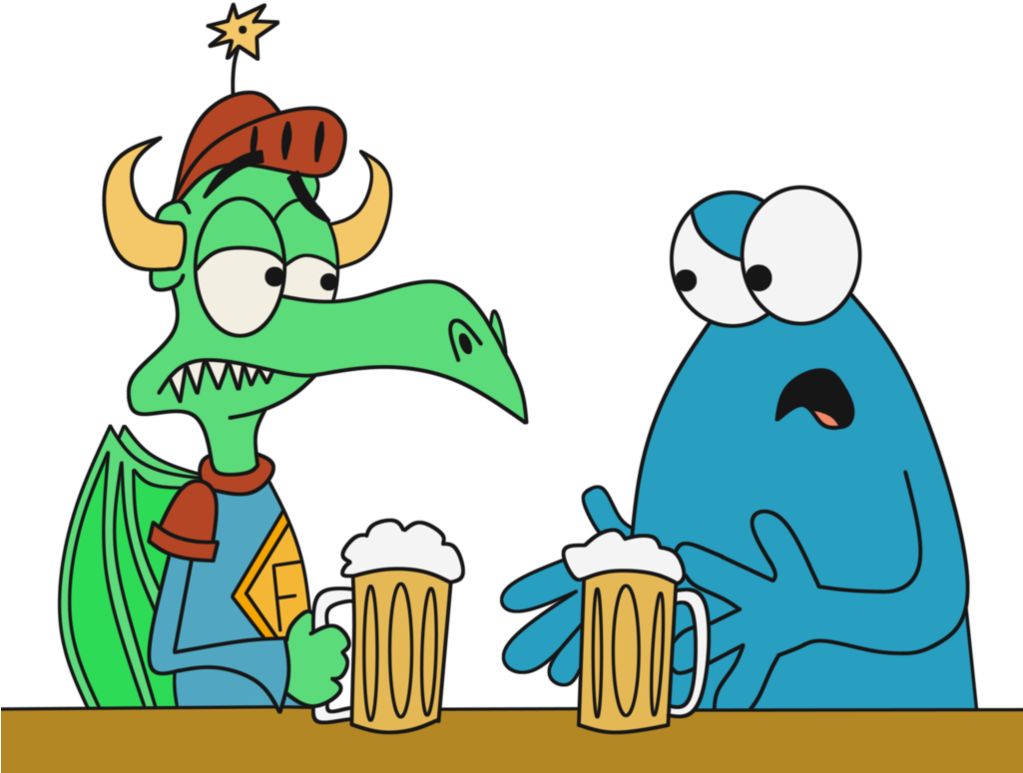 Flicker And Berk At A Pub By Sumperson - Blazing Dragons (1022x781)