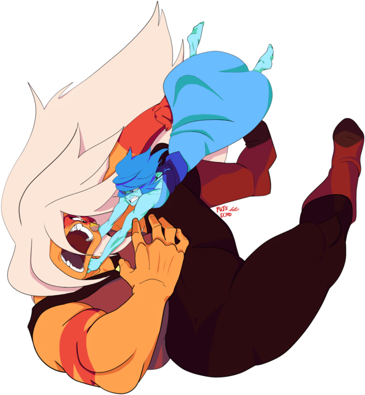 [steven Universe] Lapis And Jasper By Fuji-domo - Jasper And Lapis Steven Universe (845x945)