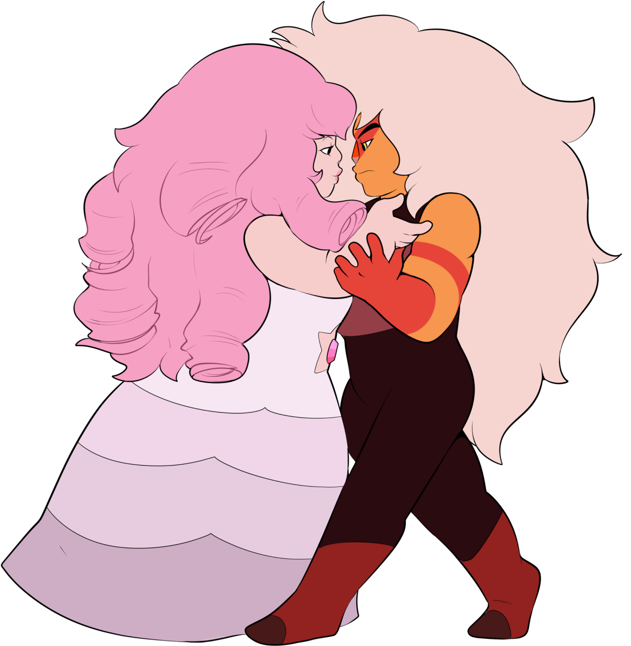 Pink Man Red Woman Facial Expression Mammal Nose Fictional - Steven Universe (1280x1361)