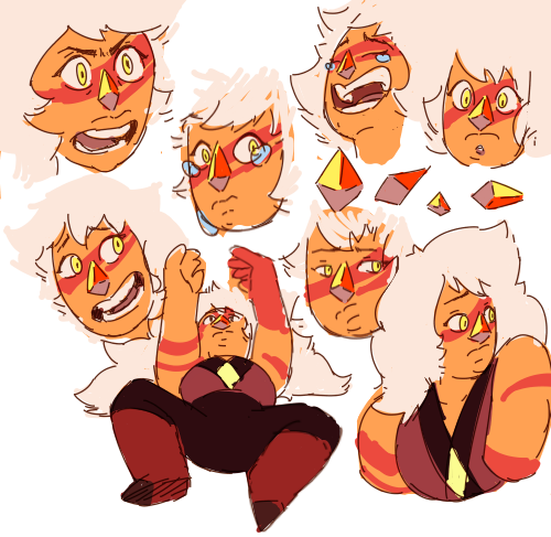 Jasper Sketches By Danighost - Steven Universe (500x487)