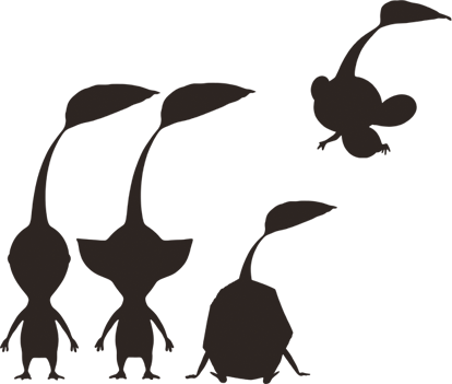 Wii U E3 Teasers - Pikmin Silhouette Png (414x351)