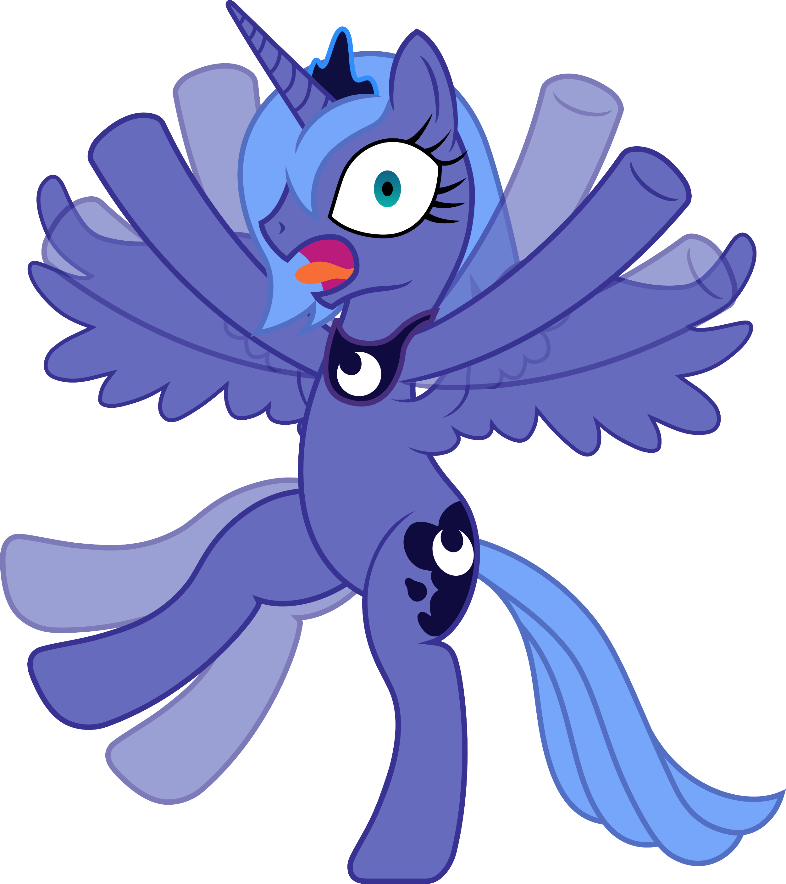 Attention Horse By Crunchnugget Attention Horse By - Princess Luna (2500x2810)