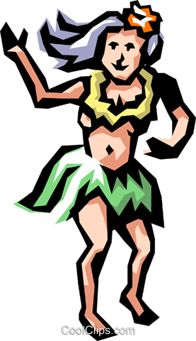 Dançarina De Hula Livre De Direitos Vetores Clip Art - Dançarina De Hula Livre De Direitos Vetores Clip Art (277x480)
