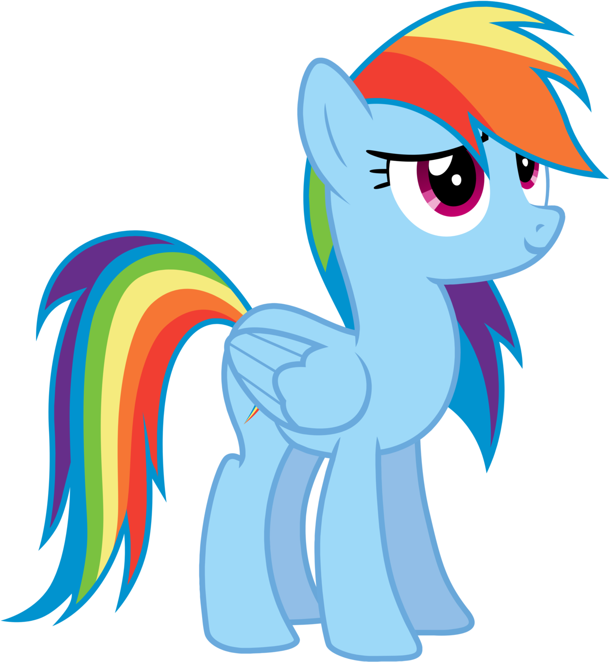 Standing At Attention - Mlp Rainbow Dash Vector Standing (1280x1371)