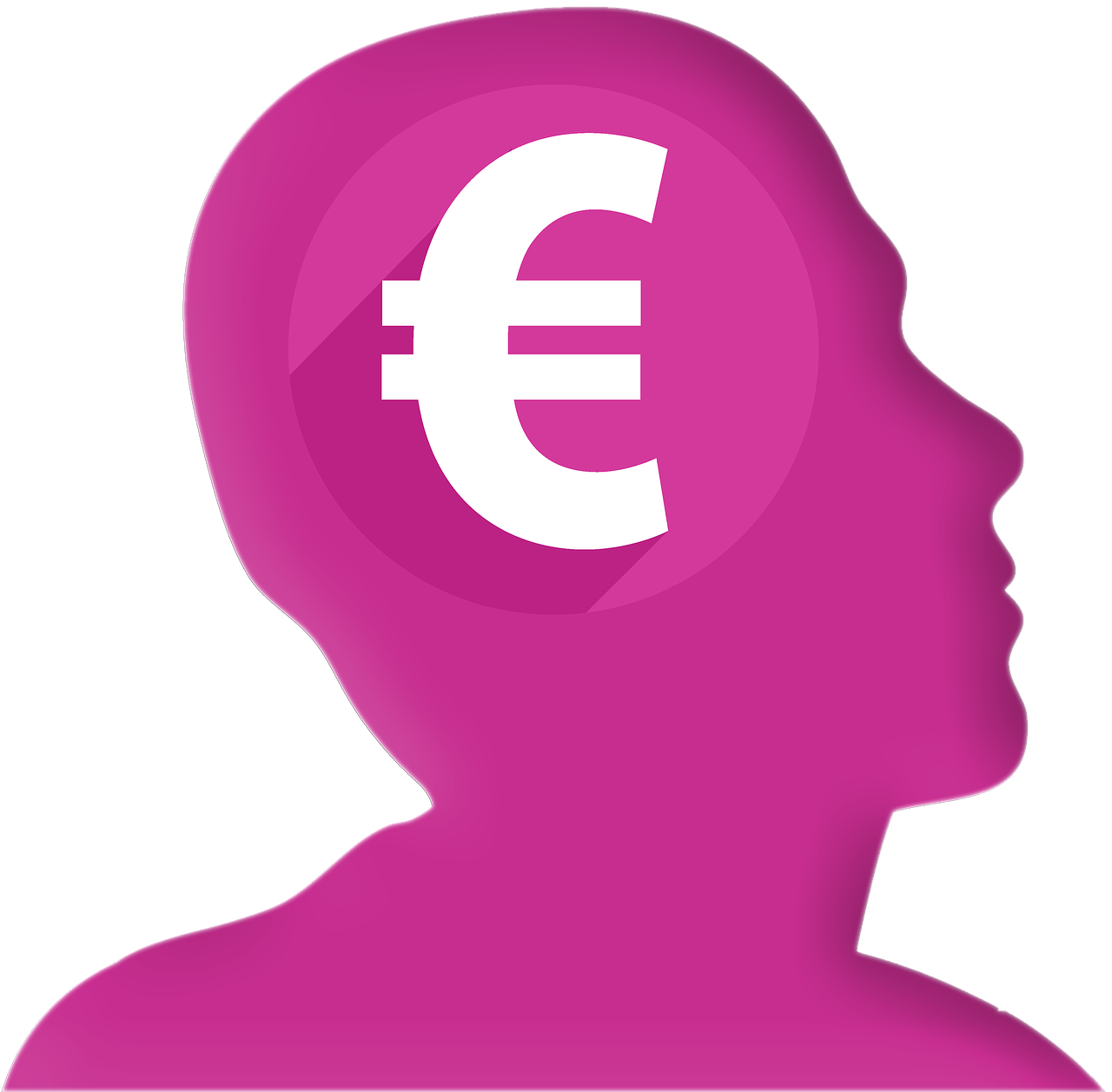 Icon Head Profile Euro Money Png Image - Icone Homme Tête Euro (1280x1257)