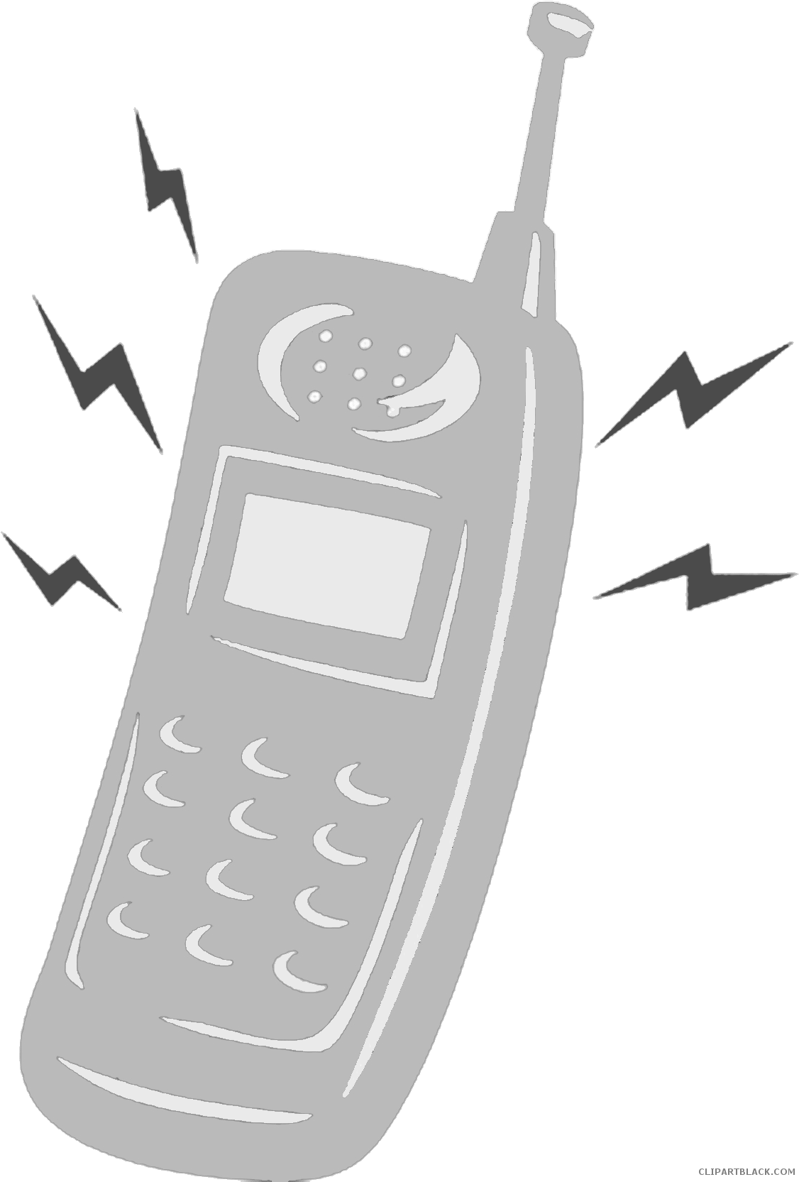 Cell Phone Ringing Tools Free Black White Clipart Images - Cell Phone Ringing (1133x1667)