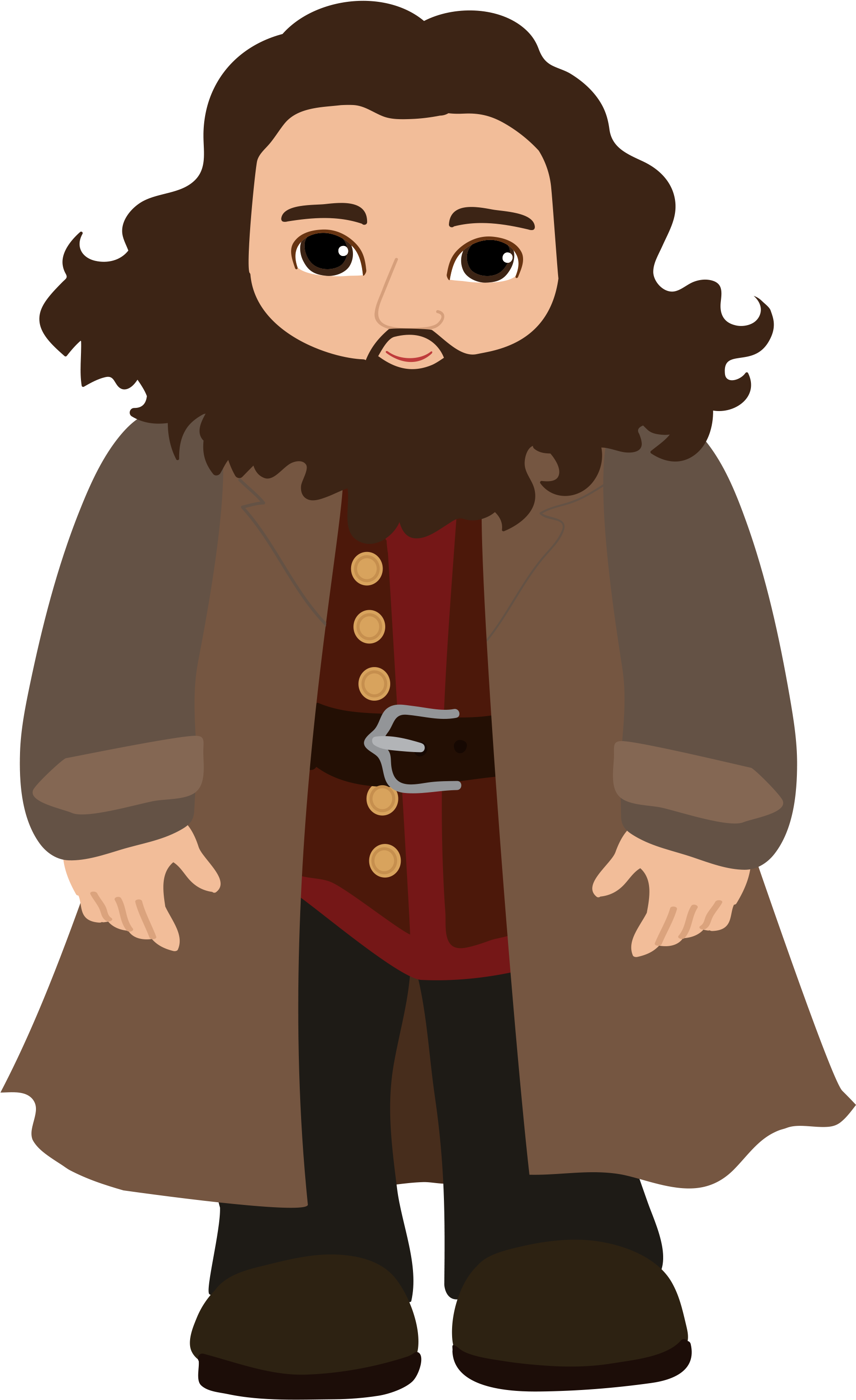 Hagrid ✴ Nástenka Https - Harry Potter Characters Clip Art (1881x3107)