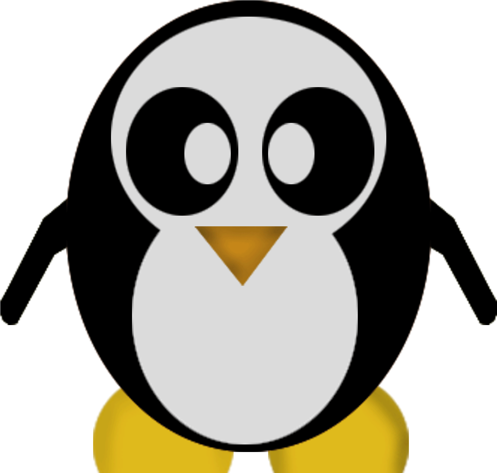 This Penguin Cartoon Created Using Elliptical Marquee - Adã©lie Penguin (1800x1800)