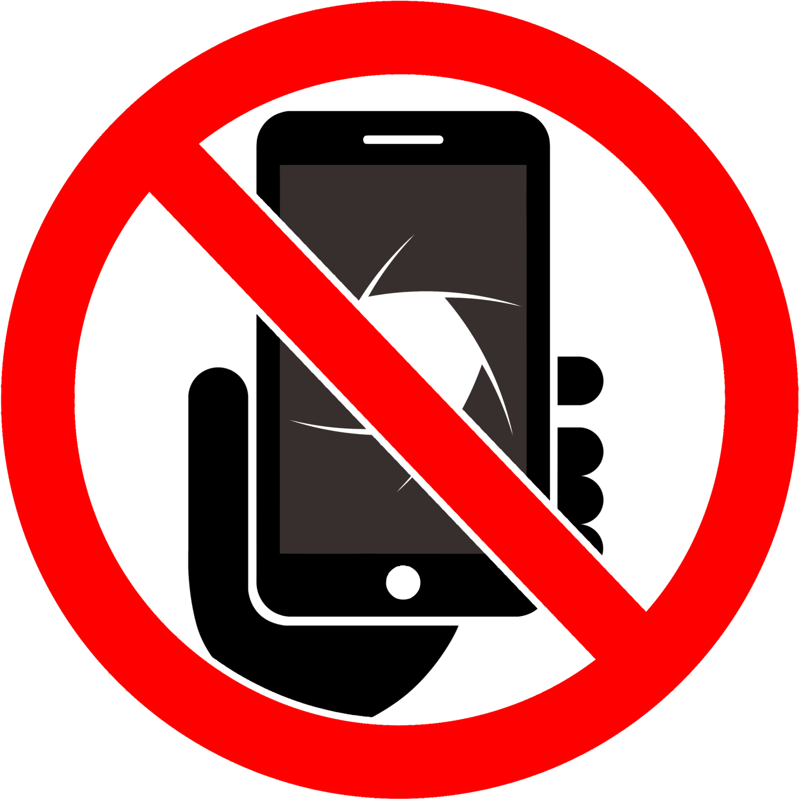 No Cell Phone While Driving Sign - Design (1600x1600)
