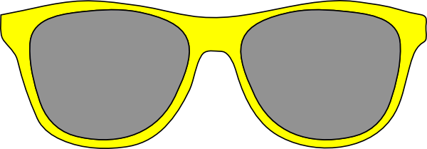 Showing Post & Media For Sun Glass Cartoon - Clip Art Yellow Sunglasses (600x209)