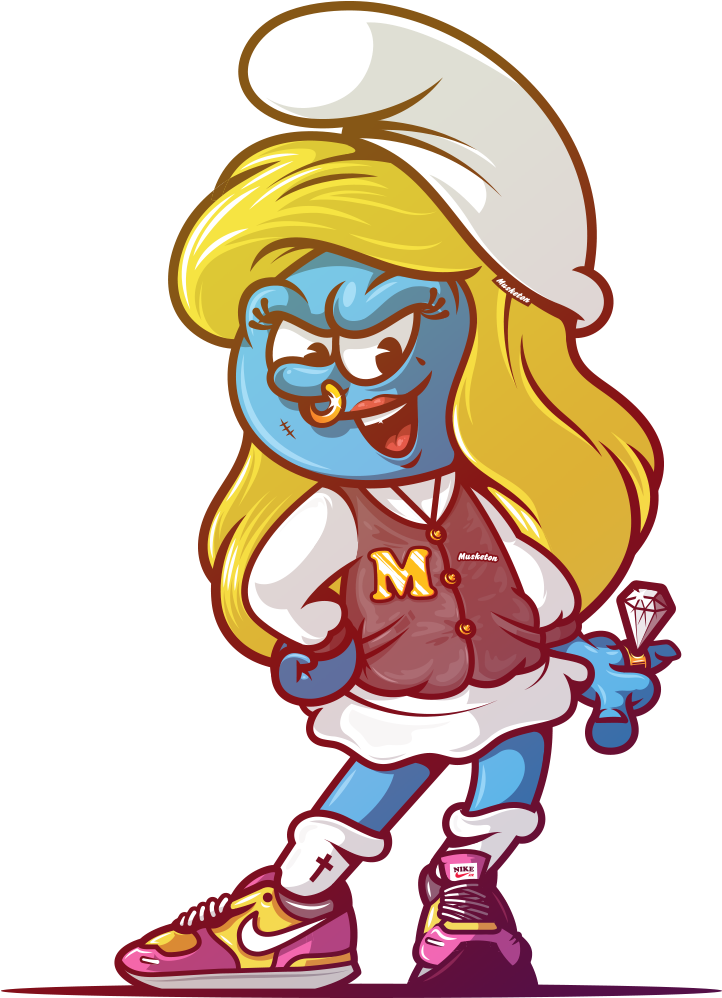 Thug $murfette - The Smurfs (940x1000)