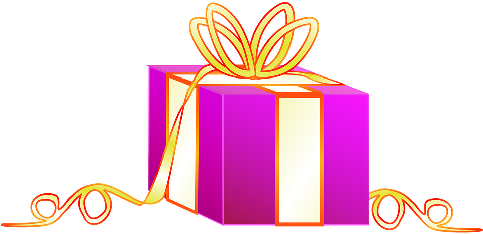 Collection Of Gift Basket Cliparts - Wrapped Gift Clip Art (960x480)