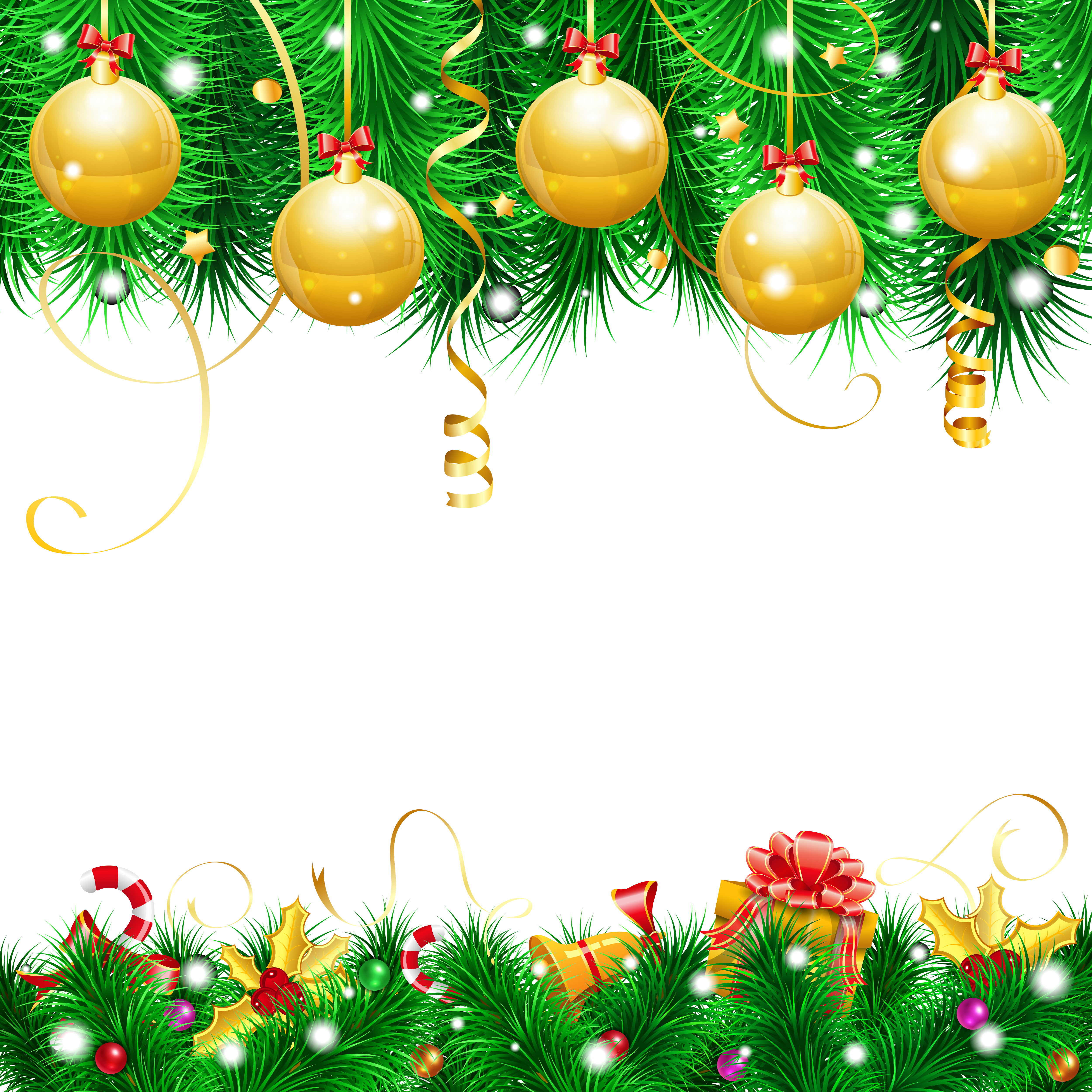 Transparent Christmas Decor Png Clipart - Merry Christmas Decoration Png (5000x5000)