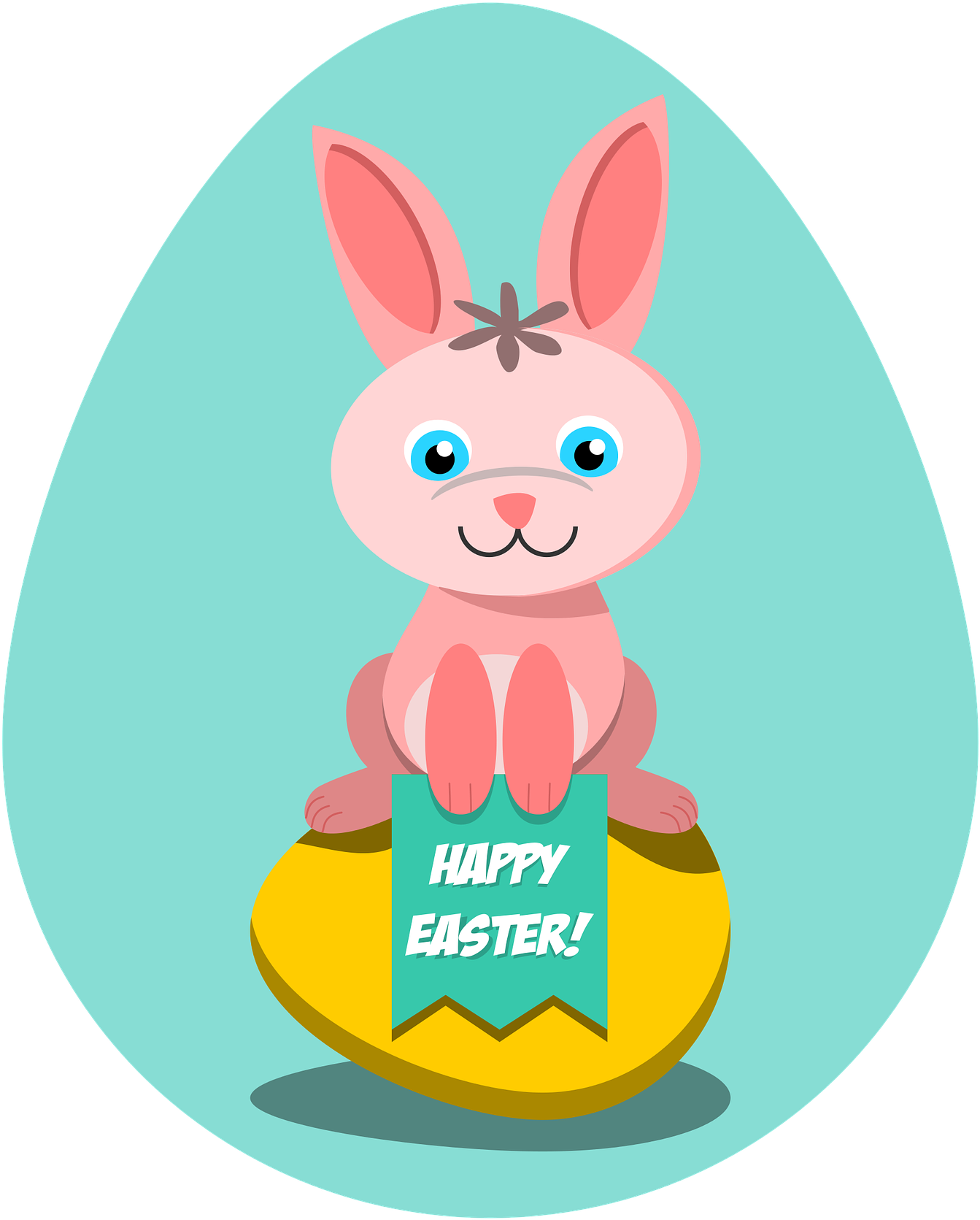 Happy Easter Clipart - Easter Coloring Books For Kids (1920x1920)