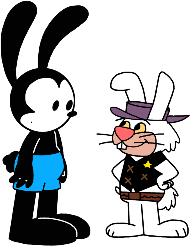 Oswald The Lucky Rabbit Meets Ricochet Rabbit By Marcospower1996 - Rabbit (894x894)