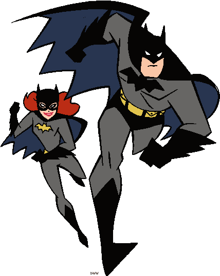 Batman Vector Images Free Vector For Free Download - Batman And Batgirl Cartoon (443x554)
