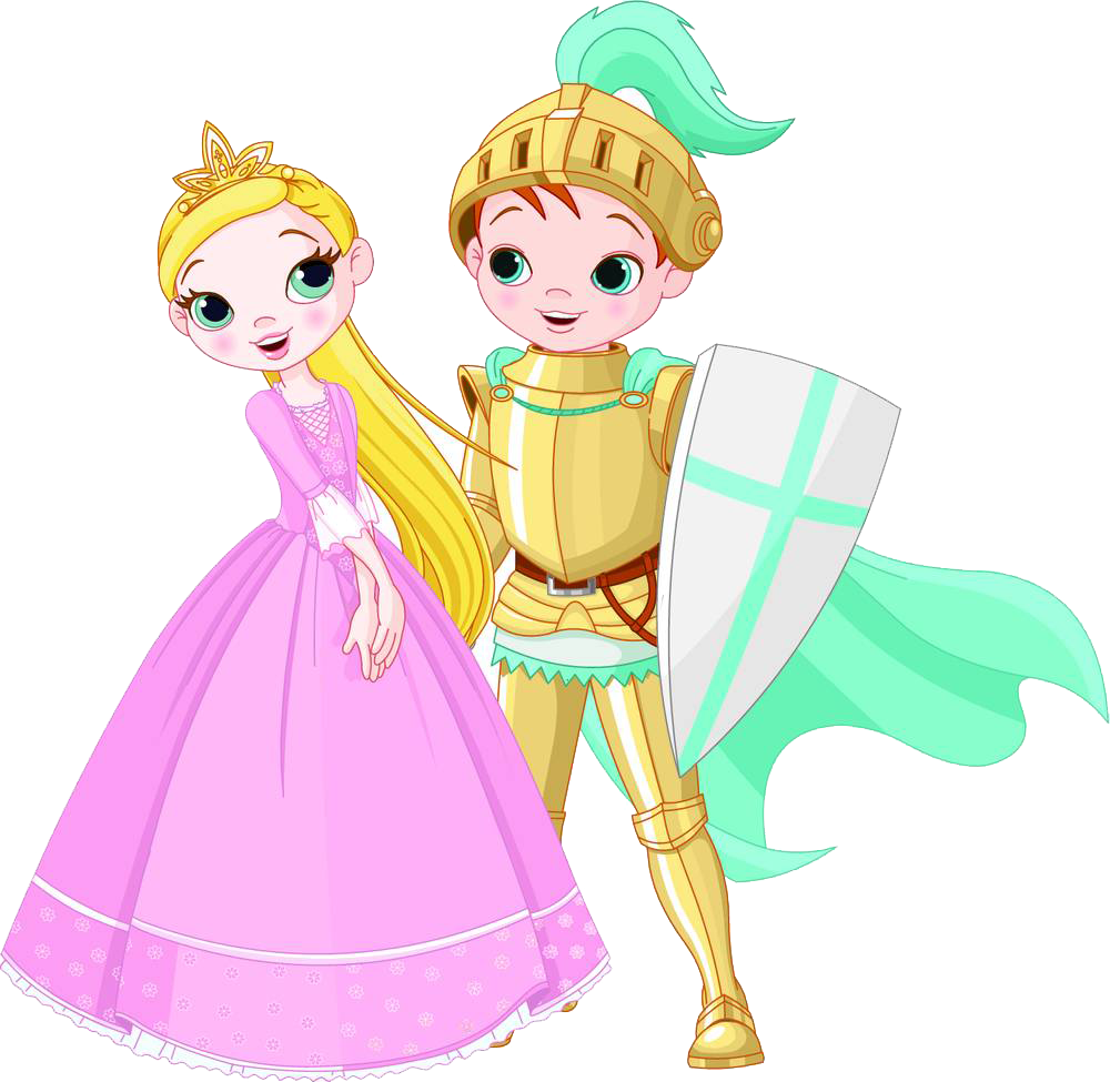 Knight Princess Cartoon Illustration - Cartoon Princess (1000x975)