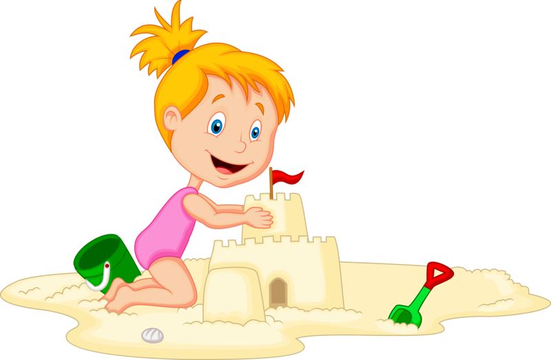 Castle Sand Art And Play Child Illustration - Enfants A La Plage Dessin (800x523)