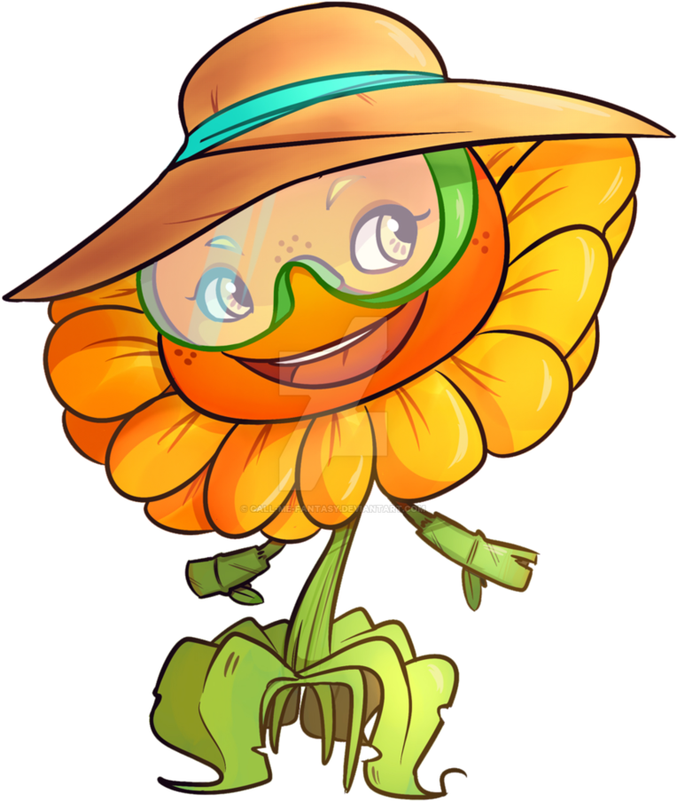 Sunflower By Call Me Fantasy - Sunflower From Plants Versus Zombies (806x991)