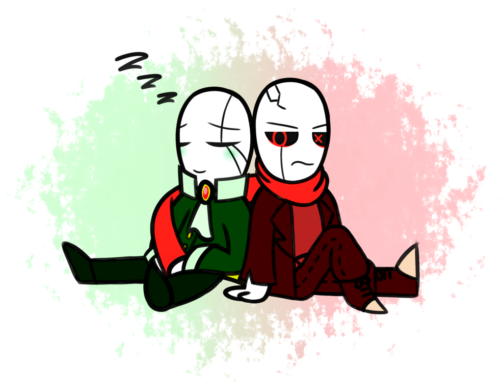 Smol Blind Gaster And Fell - Blind Gaster X Fell Gaster (1032x774)