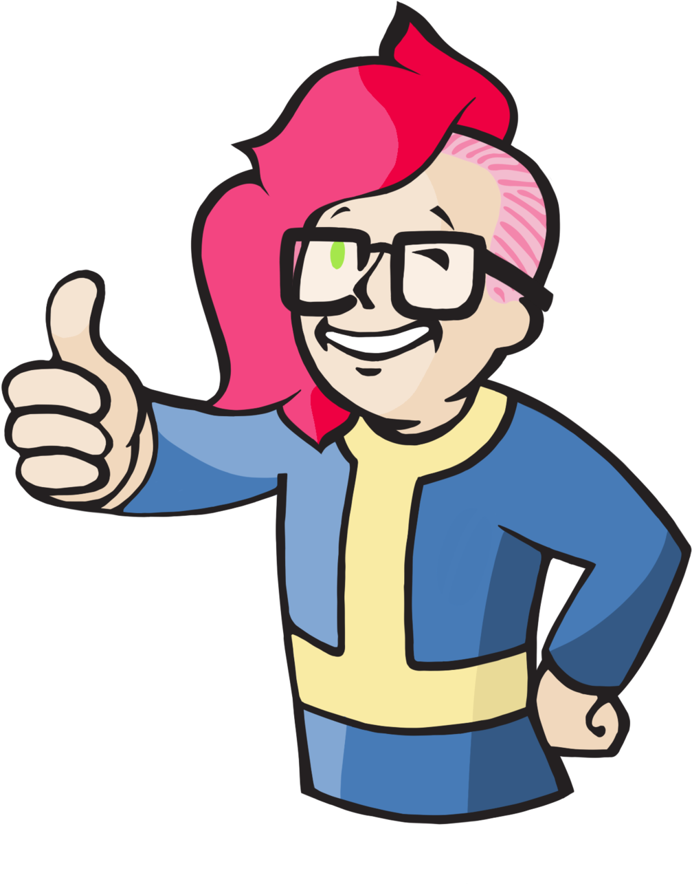 Cherry Oc Original Character Fallout Vault Boy Thumbs - Joan Cornella Vault Boy (1280x1389)