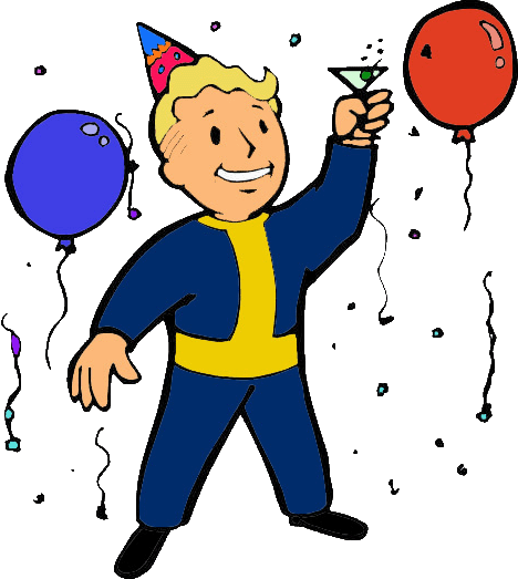 I Say We All Party That Day At Your Place Then - Fallout 4 Happy Birthday (468x523)