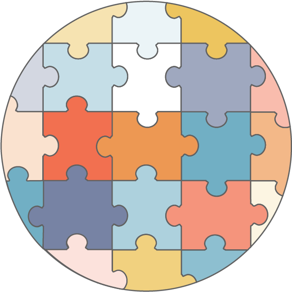 Illustration Of A Jigsaw Puzzle In All Different Colors - Jigsaw Puzzle (649x651)