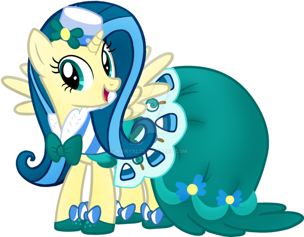 Tina Fountain Heart In Her Dress By Mirry92 - Pinkie Pie Grand Galloping Gala (1007x793)