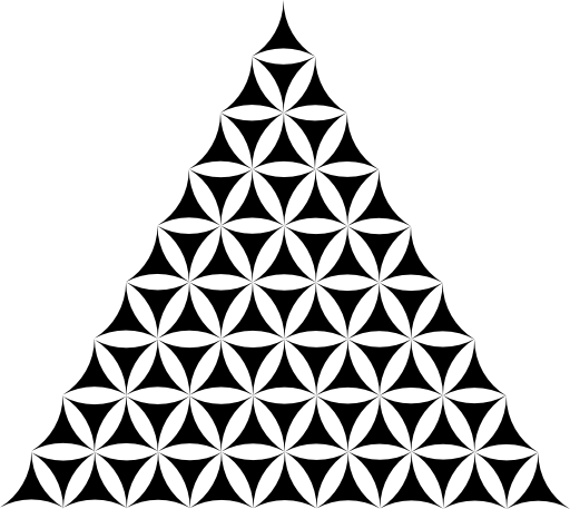 Round Triangle Mess Clipart - Triangulo De Circulos (512x457)