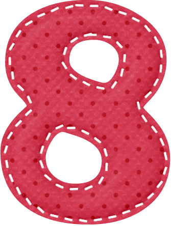 B *✿* Strawberry Kisses - Number Clipart (335x444)