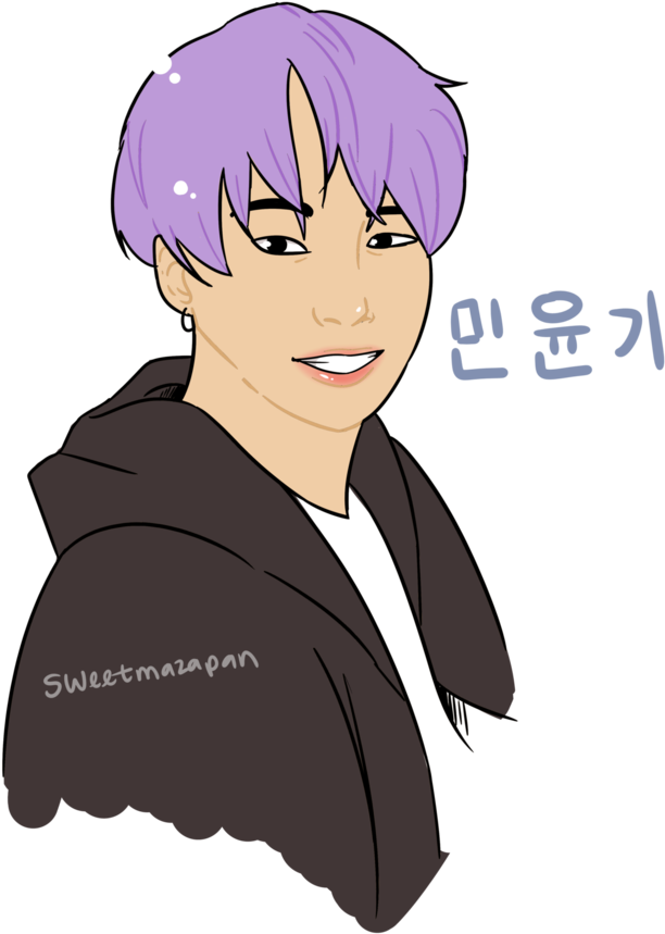 Min Yoongi By Fountain-pen17 - Cartoon (802x997)